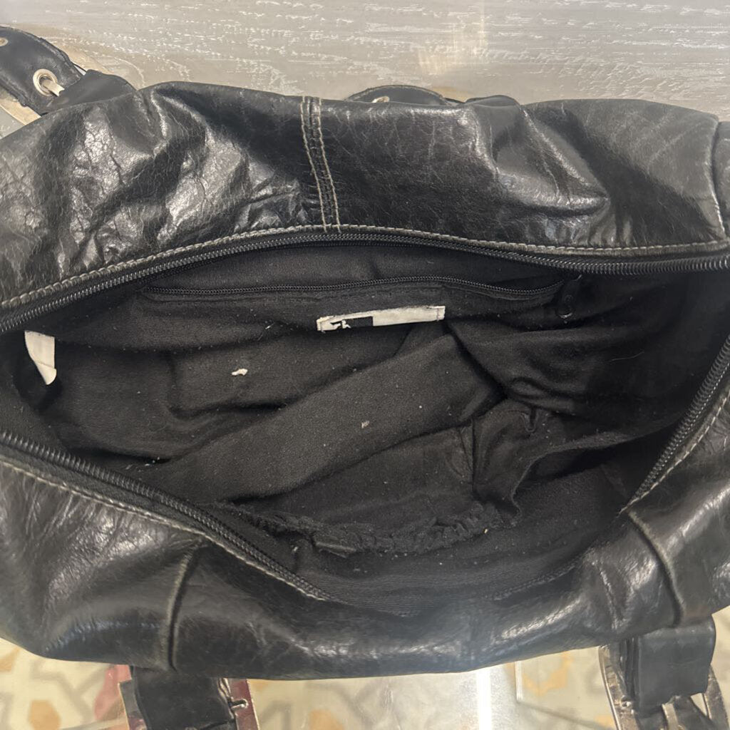 Vintage Ego Y2K Black Leather Shoulder Purse