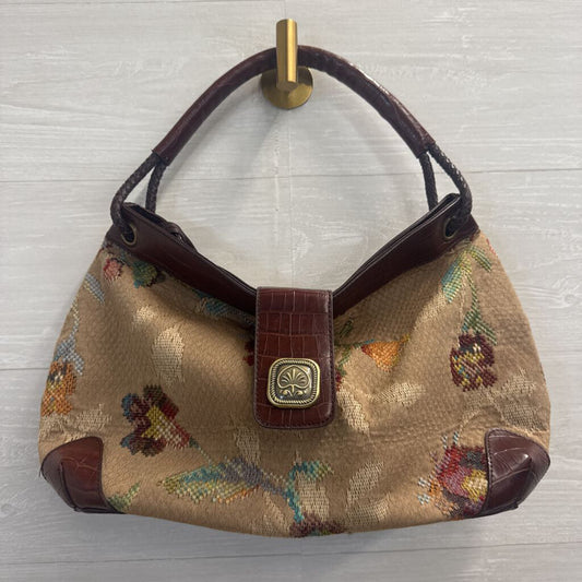 Maggi B Brown Tapestry Shoulder Purse