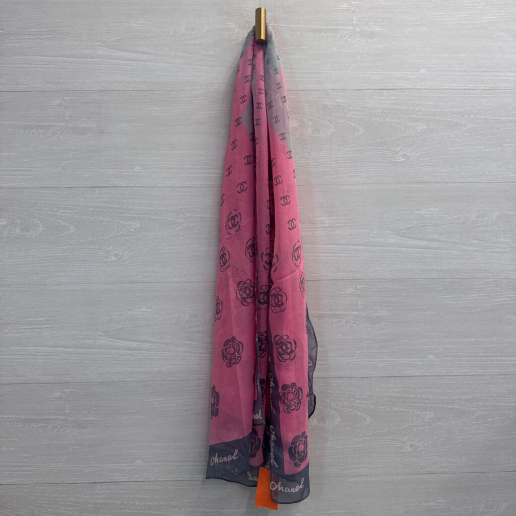 DUPE Chanel Silky Rose Print Scarf