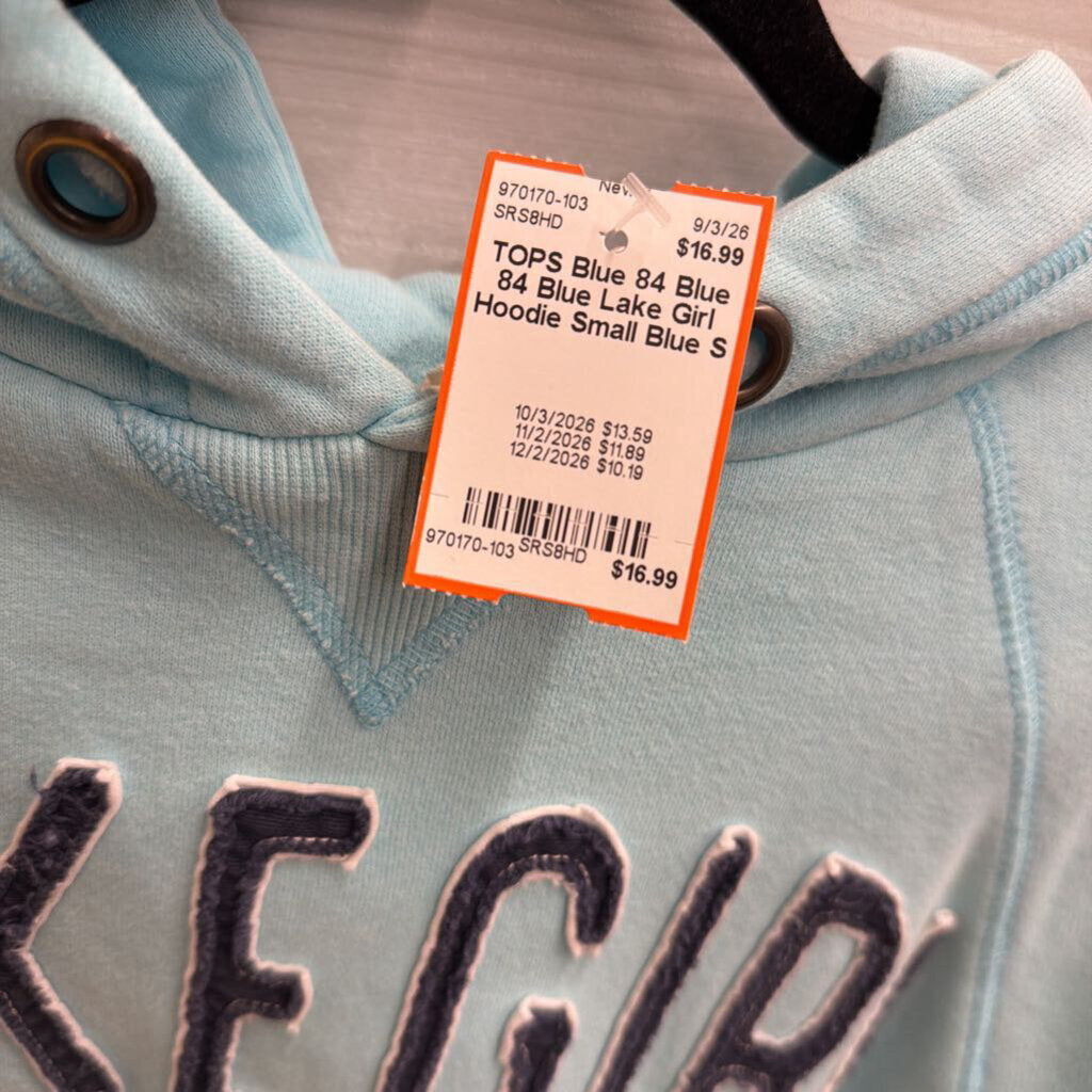 Blue 84 Blue Lake Girl Hoodie Small
