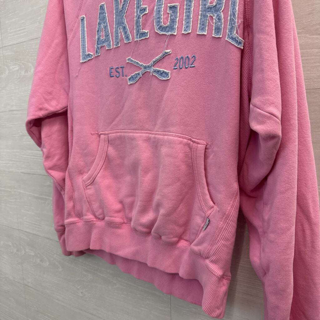 Blue 84 Pink Lake Girl Hoodie Small