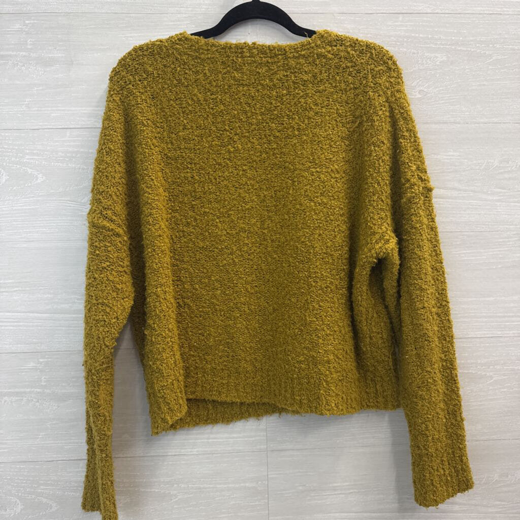 Free People Green Knit Oversized Long Sleeve Sweater Extra Small