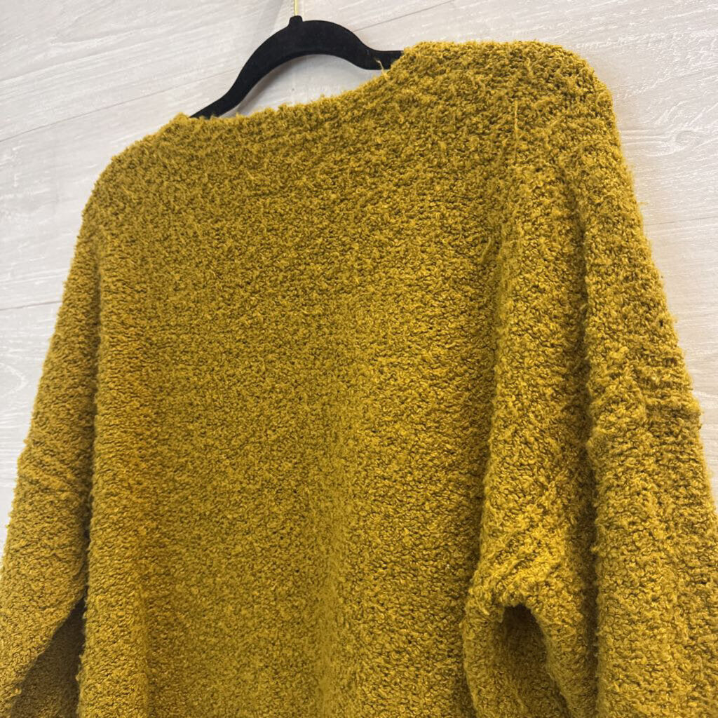 Free People Green Knit Oversized Long Sleeve Sweater Extra Small
