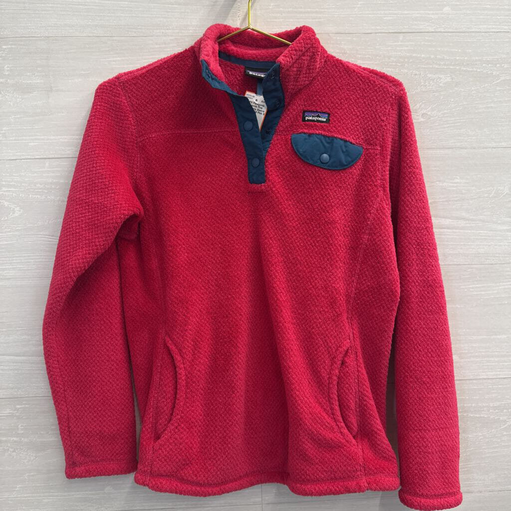 Patagonia Pink Fleece Long Sleeve Pullover Small
