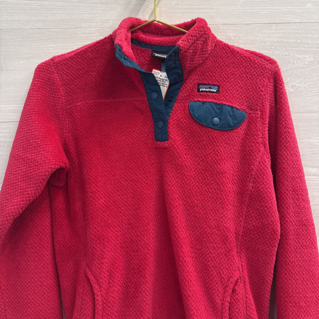 Patagonia Pink Fleece Long Sleeve Pullover Small