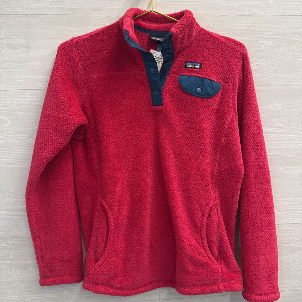Patagonia Pink Fleece Long Sleeve Pullover Small
