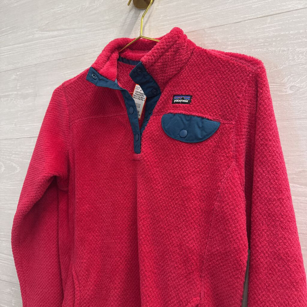 Patagonia Pink Fleece Long Sleeve Pullover Small