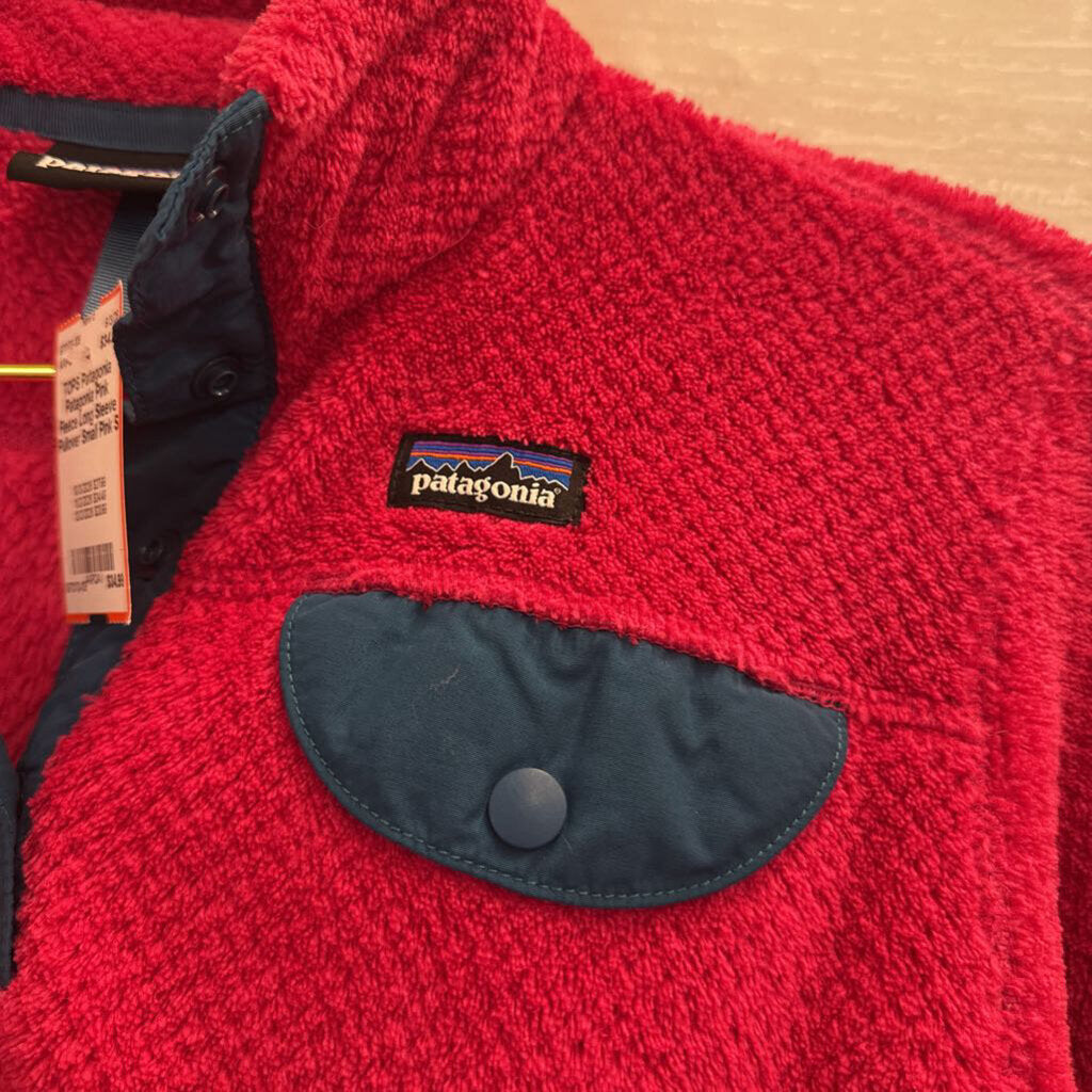 Patagonia Pink Fleece Long Sleeve Pullover Small