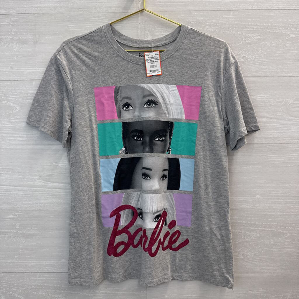 Barbie Grey/ Multi Short Sleeve Graphic Tee Large