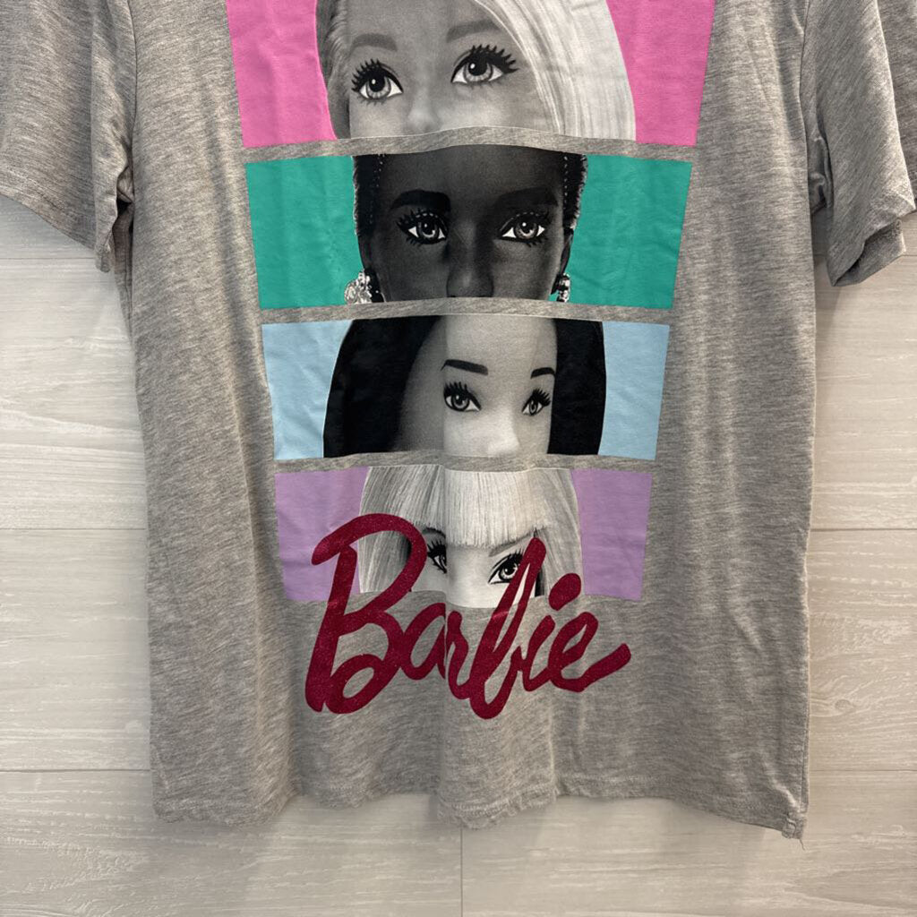 Barbie Grey/ Multi Short Sleeve Graphic Tee Large