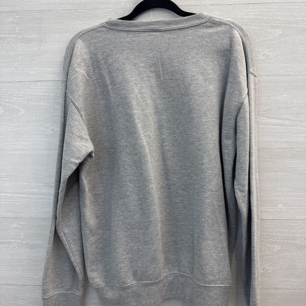 Prairie Mountain Grey/ Pink Steamboat Crewneck Sweatshirt Medium