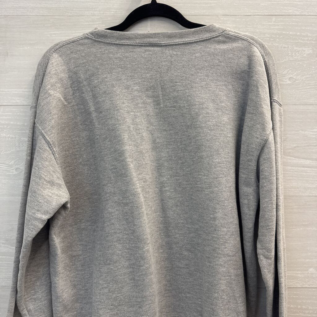 Prairie Mountain Grey/ Pink Steamboat Crewneck Sweatshirt Medium