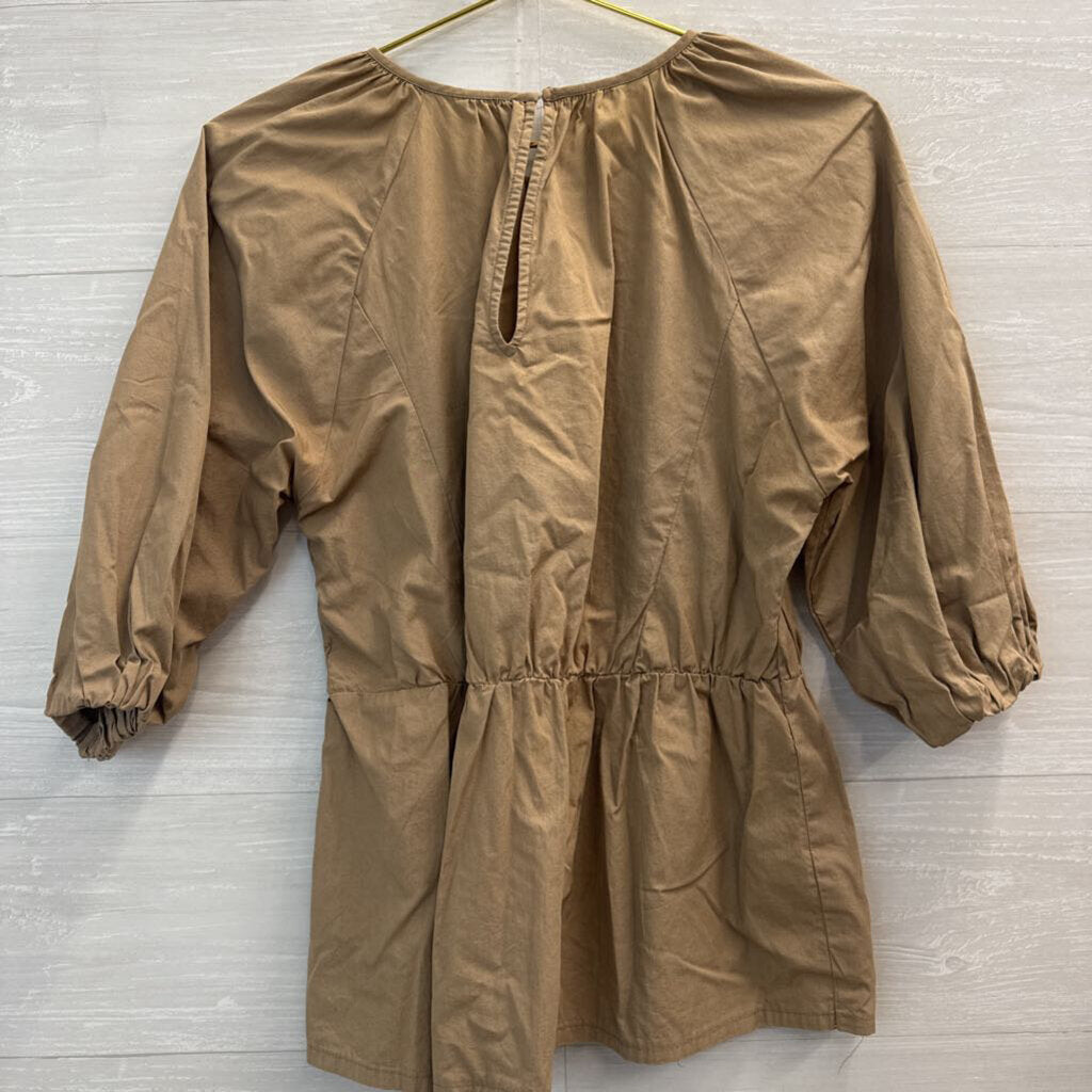 Zara Brown Long Sleeve Top Large