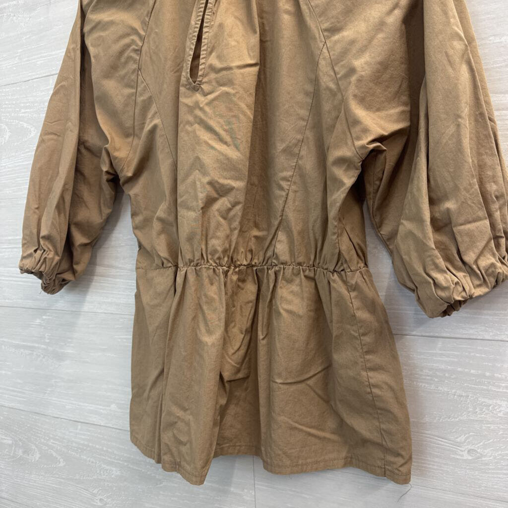 Zara Brown Long Sleeve Top Large
