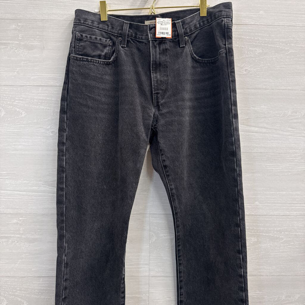 Levi Black Denim Middy Straight Jeans 31
