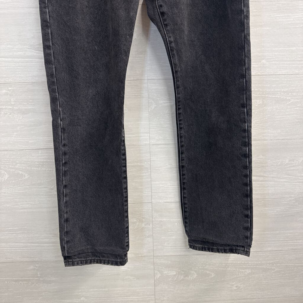 Levi Black Denim Middy Straight Jeans 31