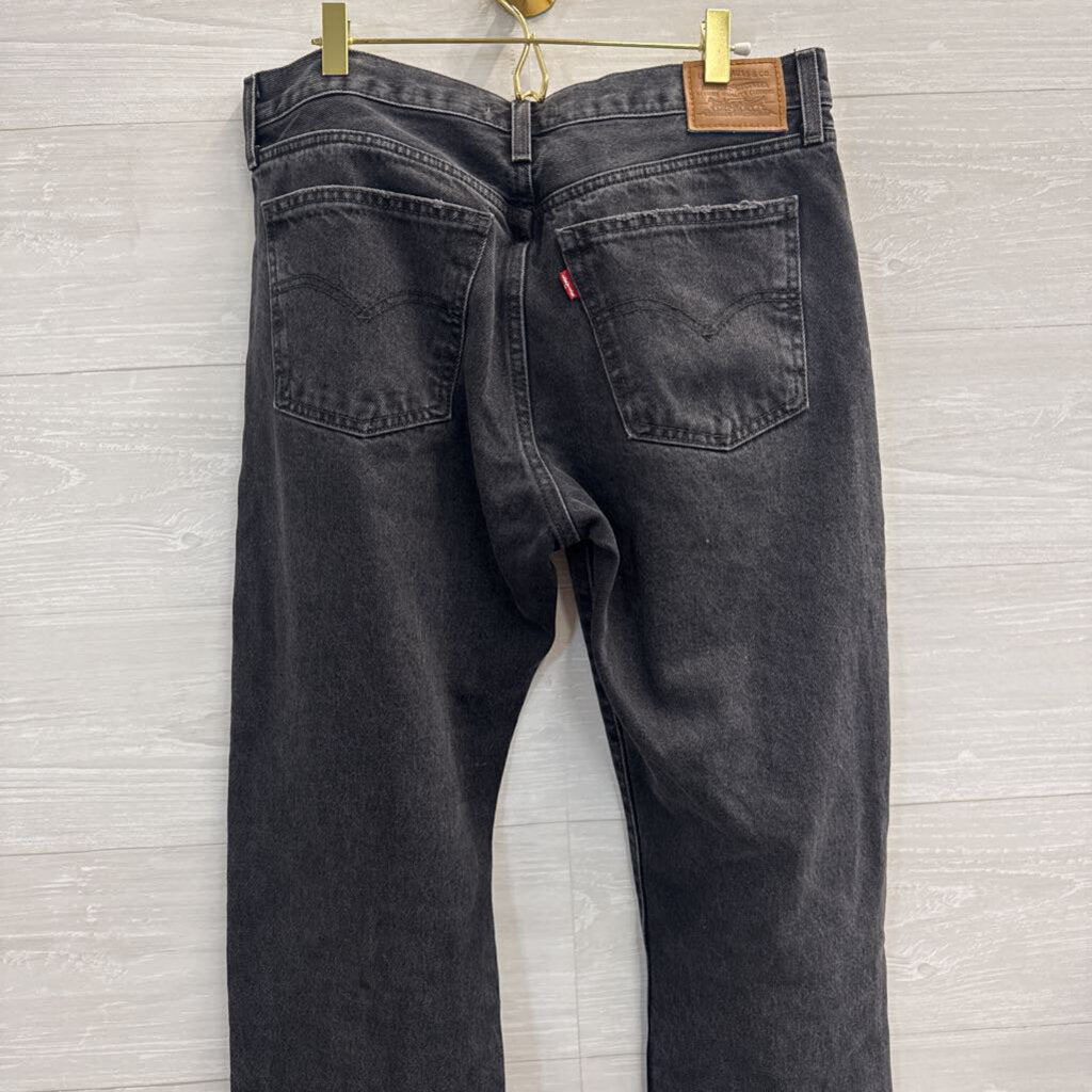 Levi Black Denim Middy Straight Jeans 31