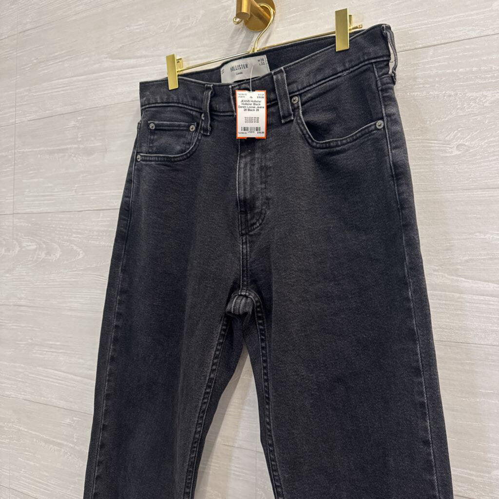 Hollister Black Denim Loose Jeans 28