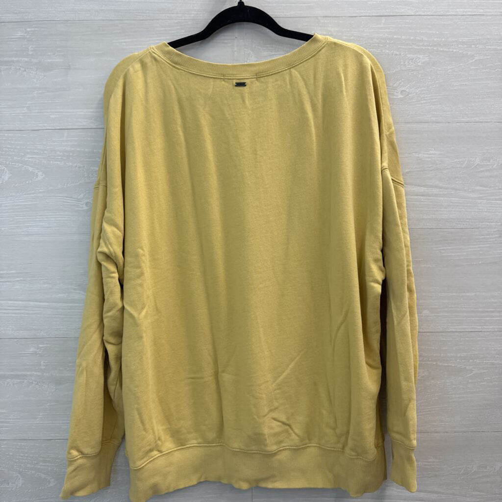 O'Neill Yellow/ Multi Butterfly Crewneck Sweatshirt Large