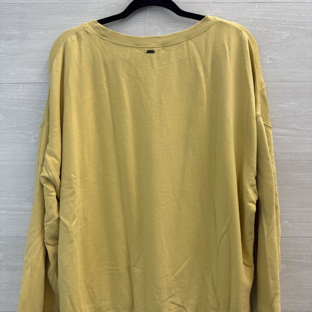 O'Neill Yellow/ Multi Butterfly Crewneck Sweatshirt Large
