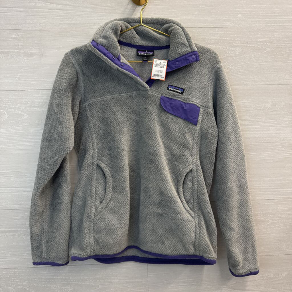Patagonia Soft Grey Fleece Pullover Medium