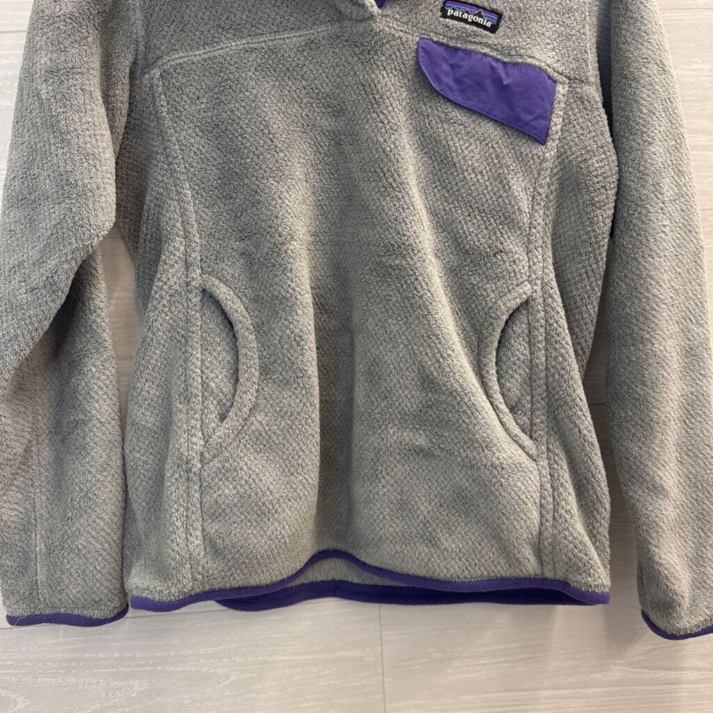 Patagonia Soft Grey Fleece Pullover Medium