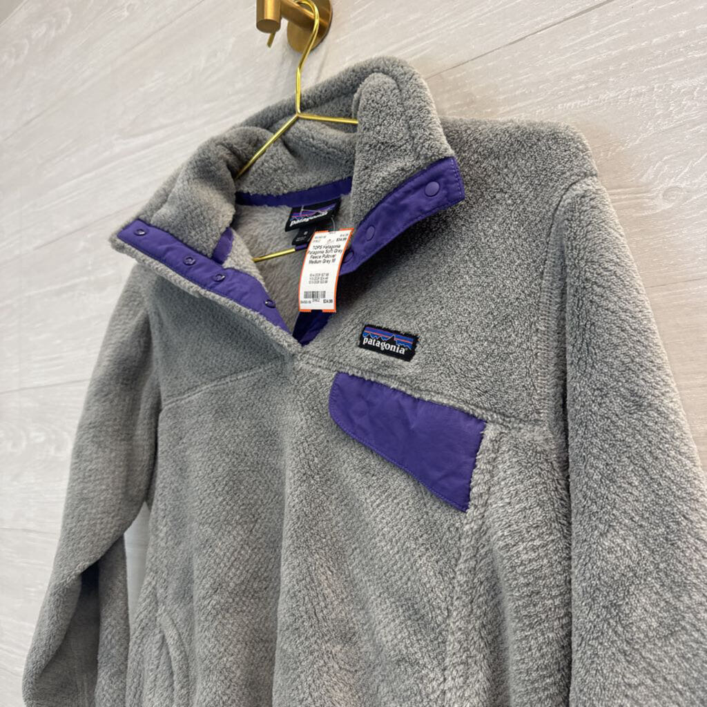 Patagonia Soft Grey Fleece Pullover Medium