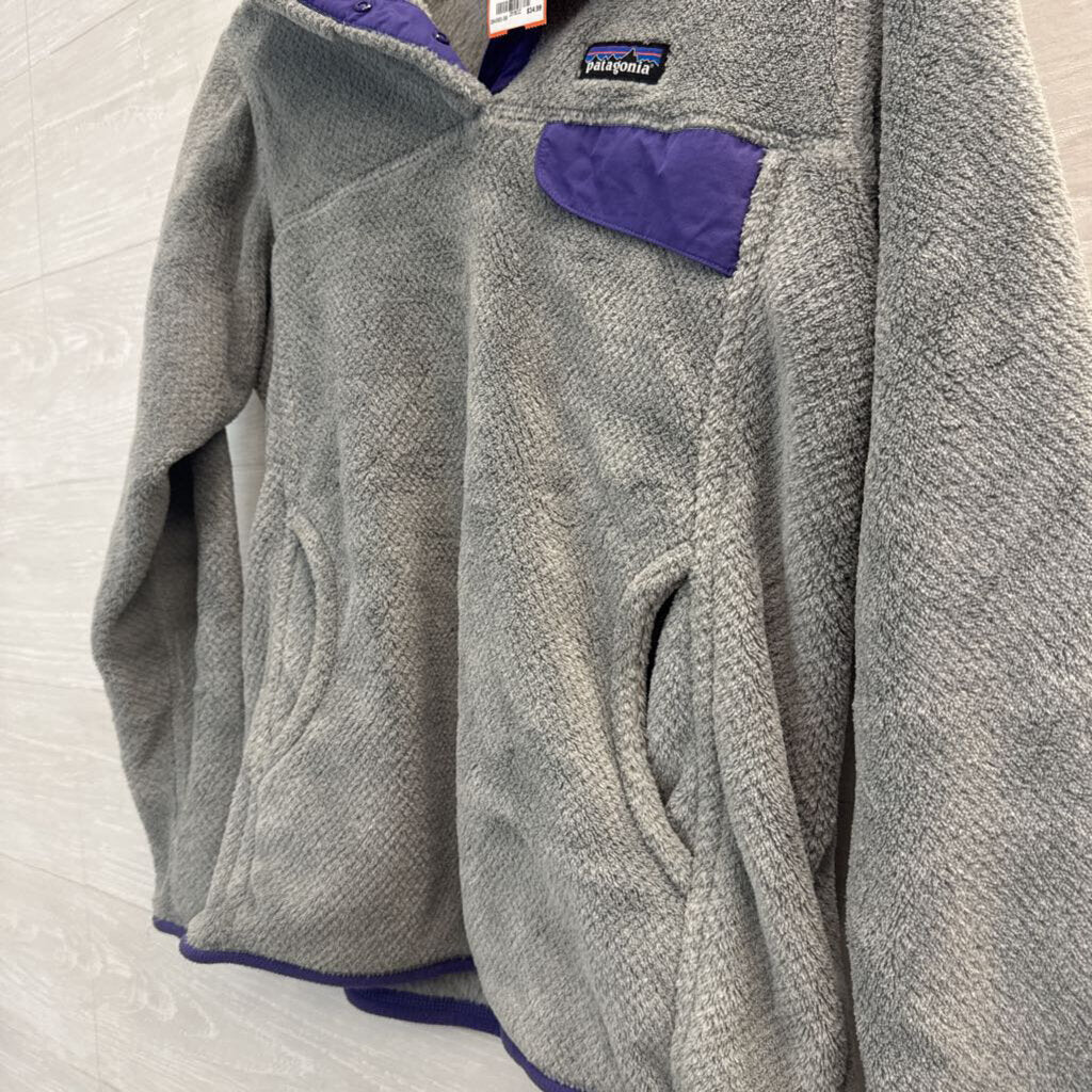 Patagonia Soft Grey Fleece Pullover Medium