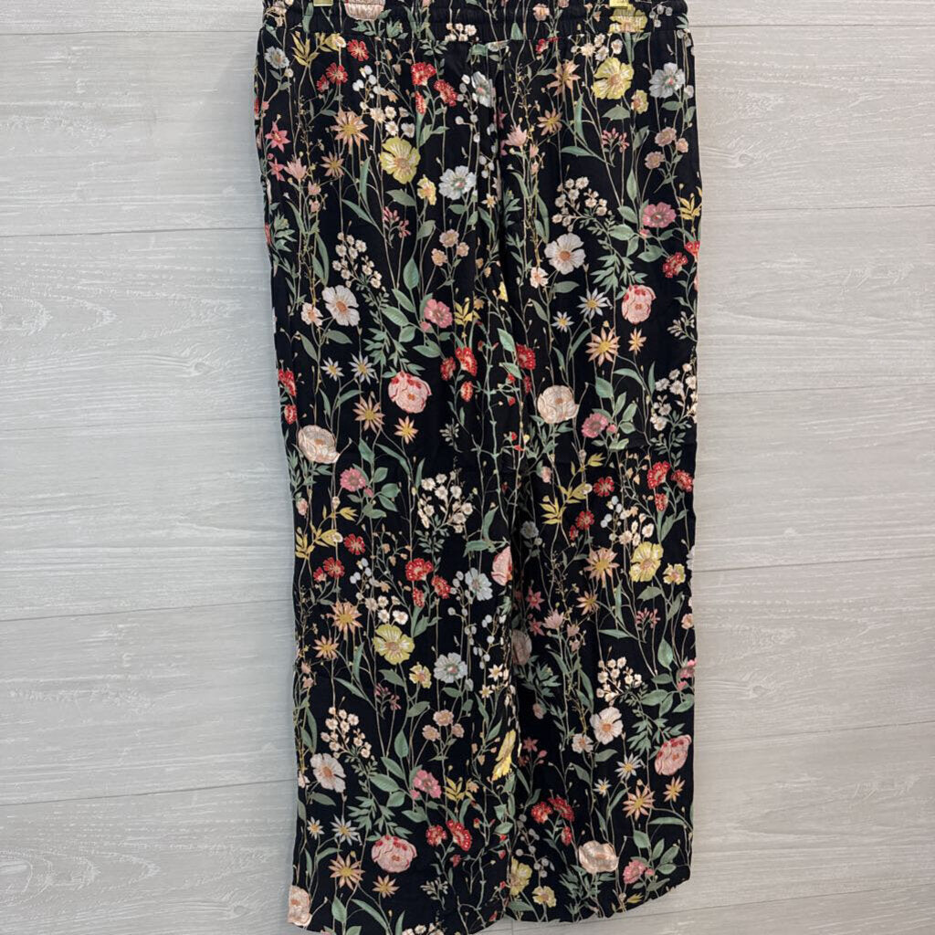 Loft Black/ Multi Print Pull On Pants Extra Small
