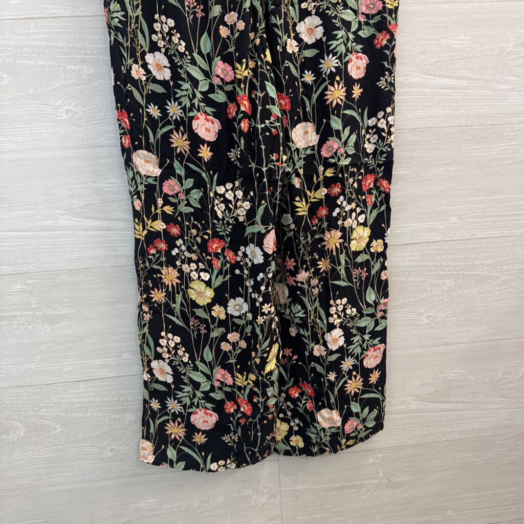Loft Black/ Multi Print Pull On Pants Extra Small