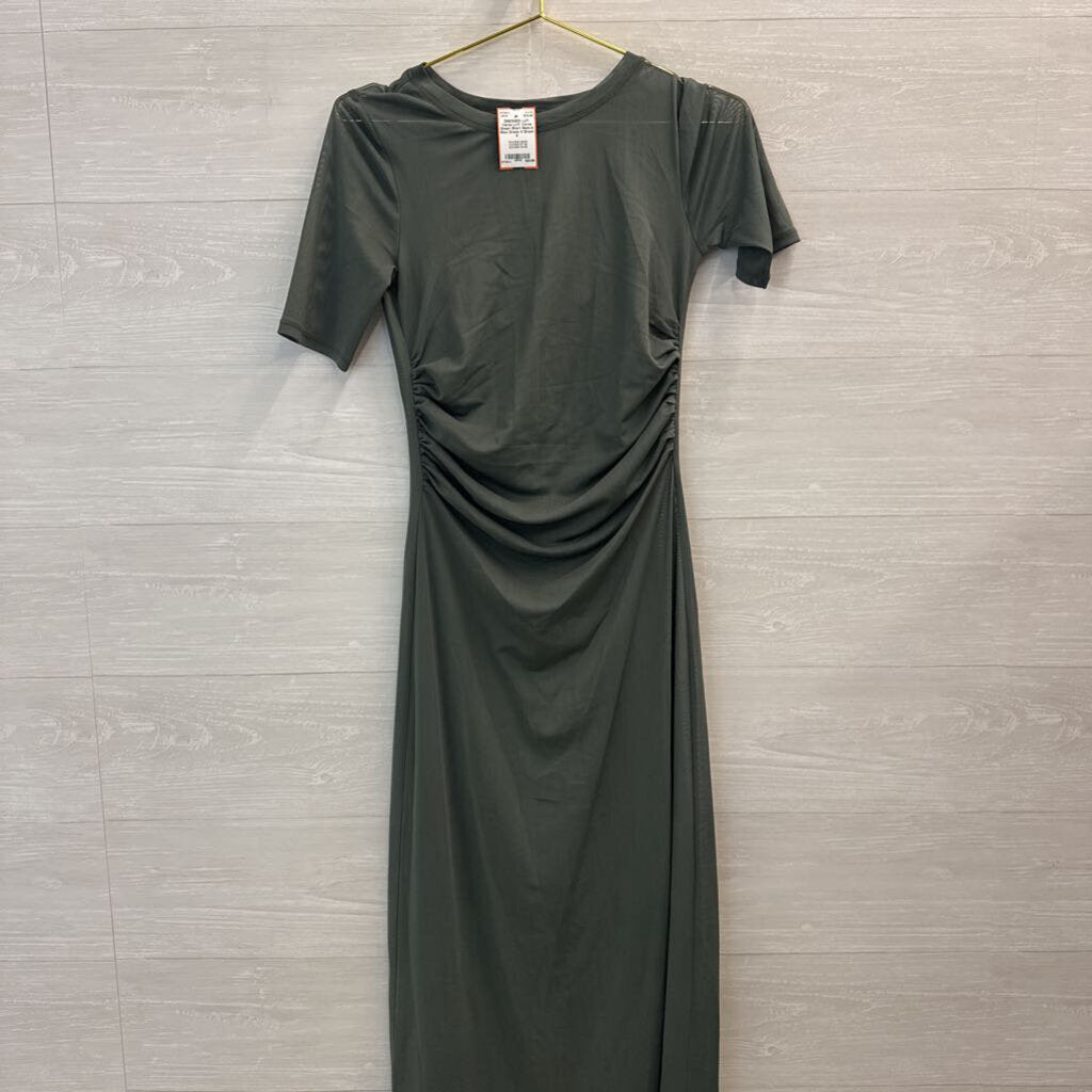Loft Versa Green Short Sleeve Maxi Dress 4
