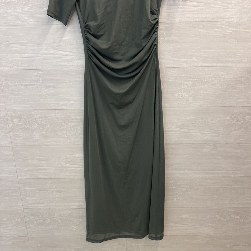 Loft Versa Green Short Sleeve Maxi Dress 4