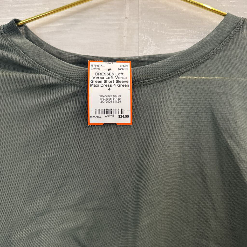 Loft Versa Green Short Sleeve Maxi Dress 4