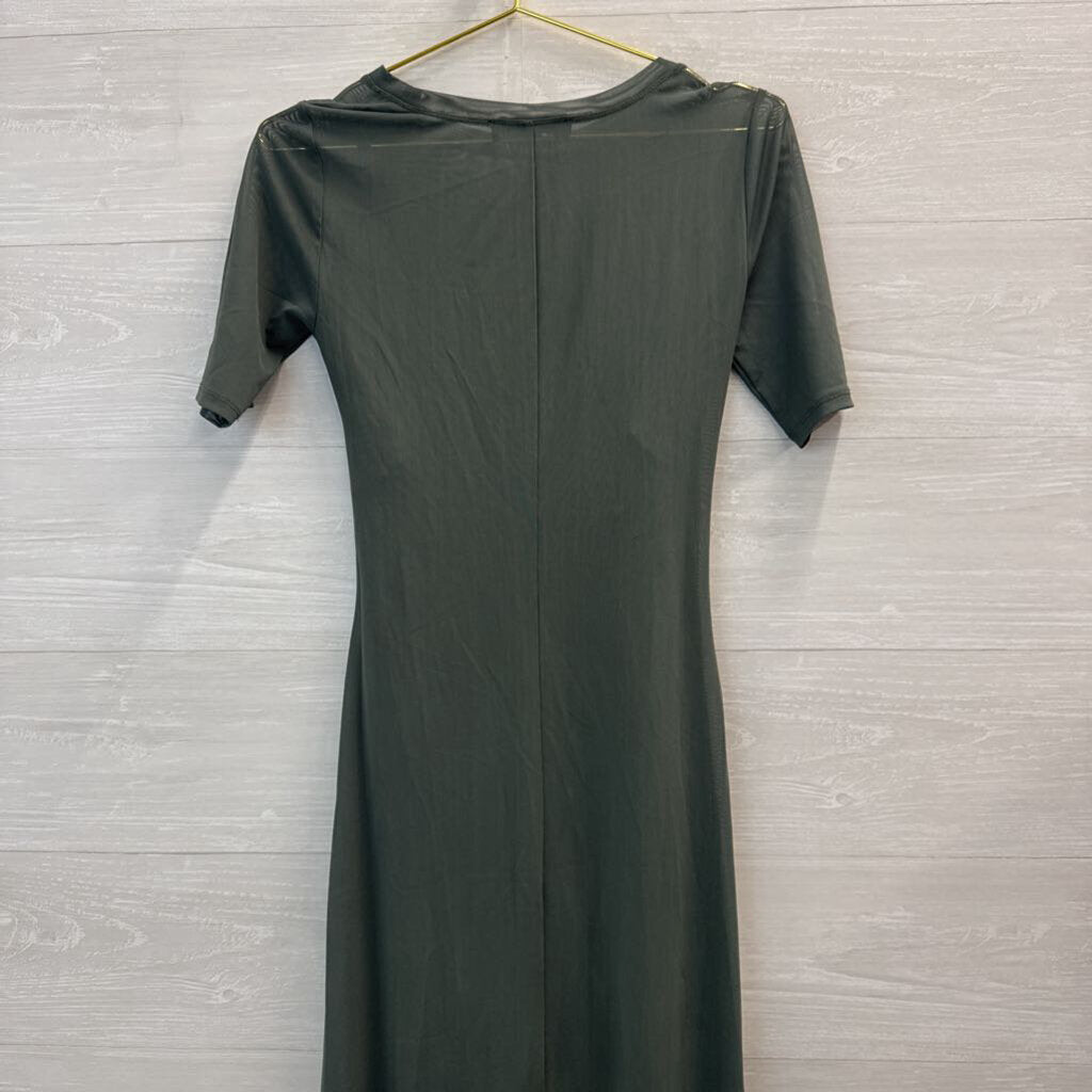 Loft Versa Green Short Sleeve Maxi Dress 4