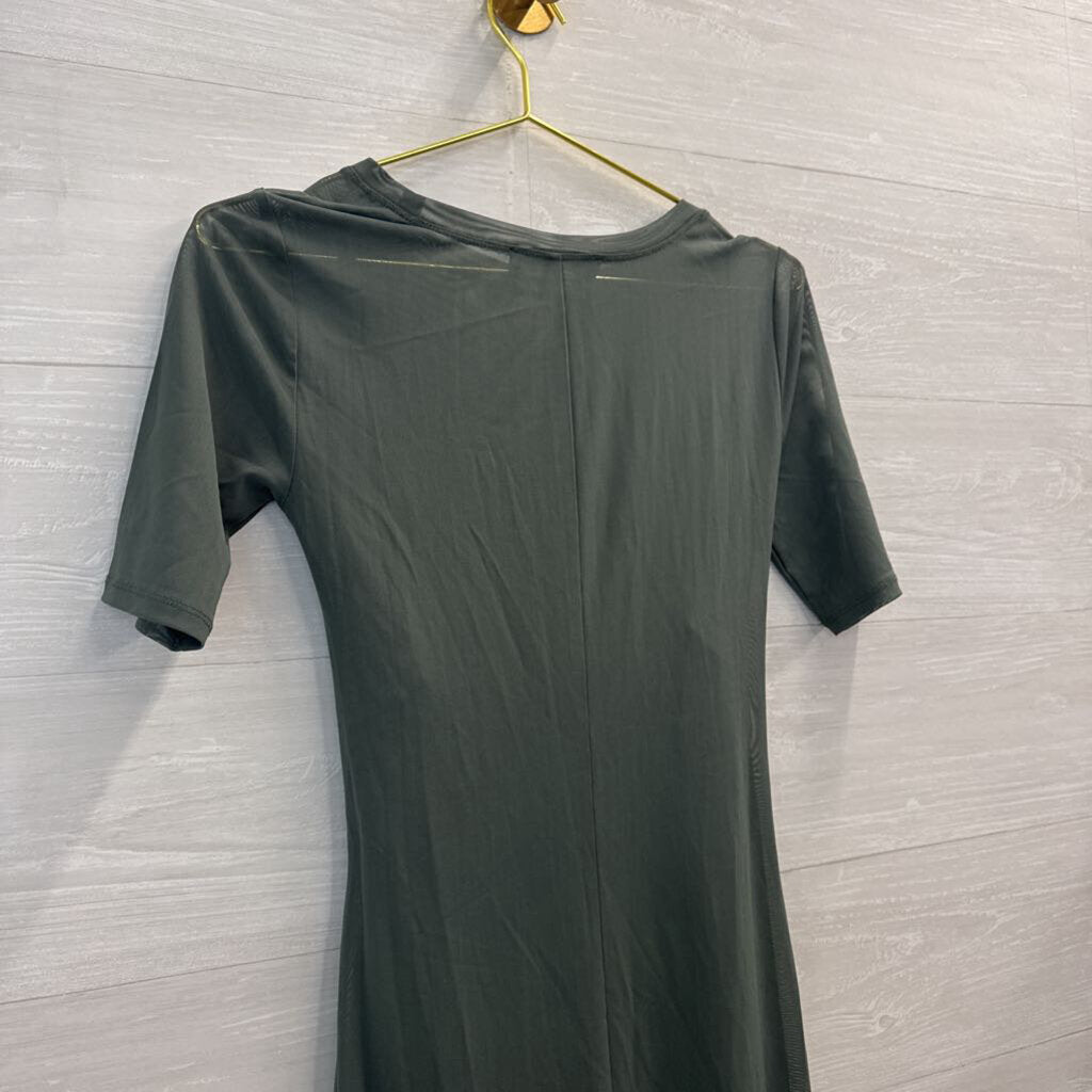 Loft Versa Green Short Sleeve Maxi Dress 4