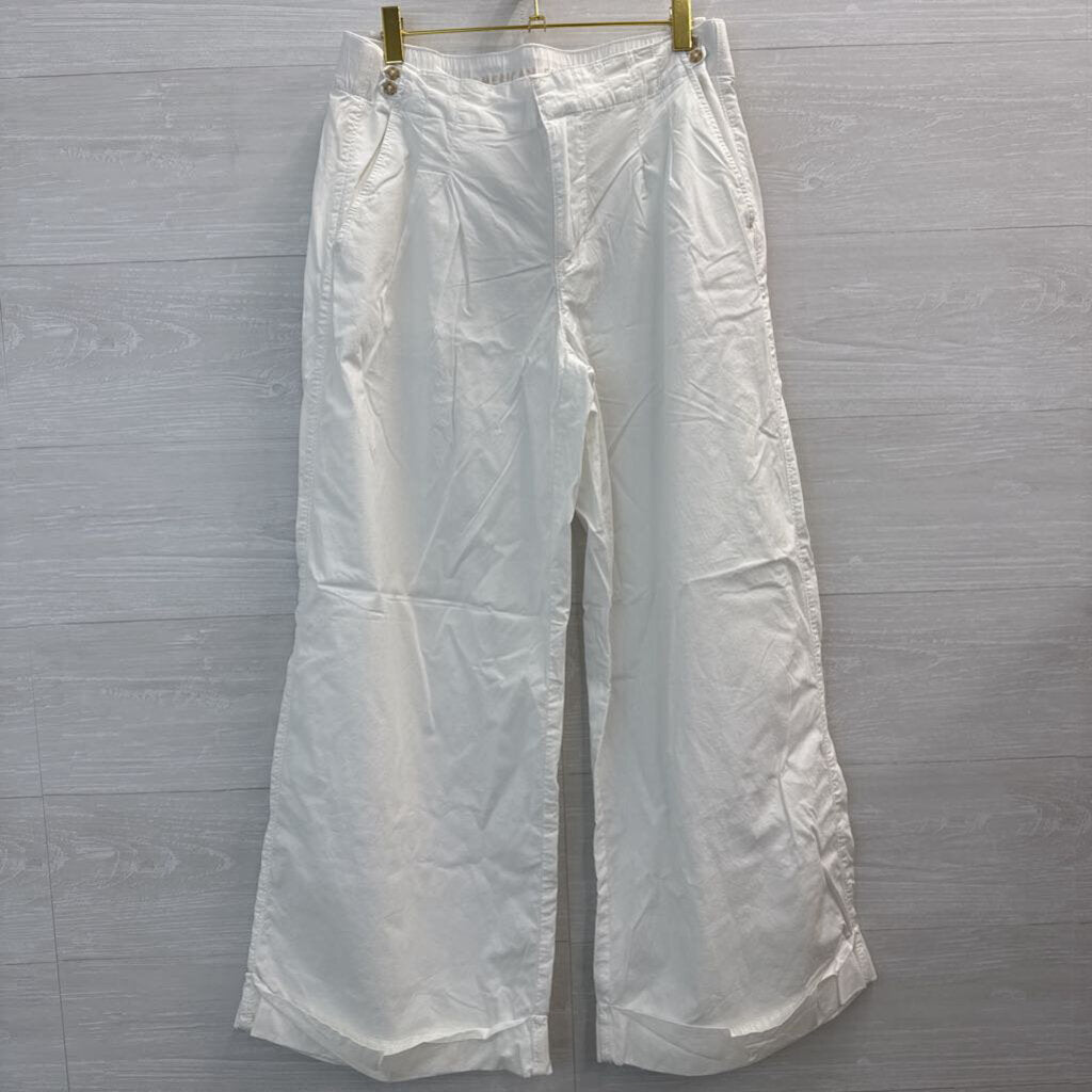 American Eagle White Wide Leg Trouser Pants 4
