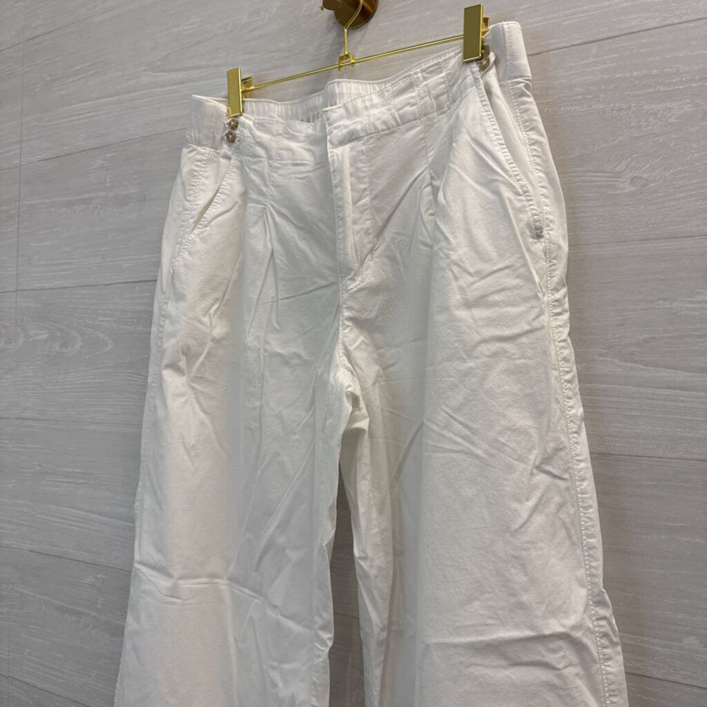 American Eagle White Wide Leg Trouser Pants 4