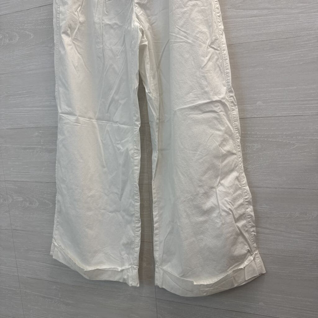 American Eagle White Wide Leg Trouser Pants 4