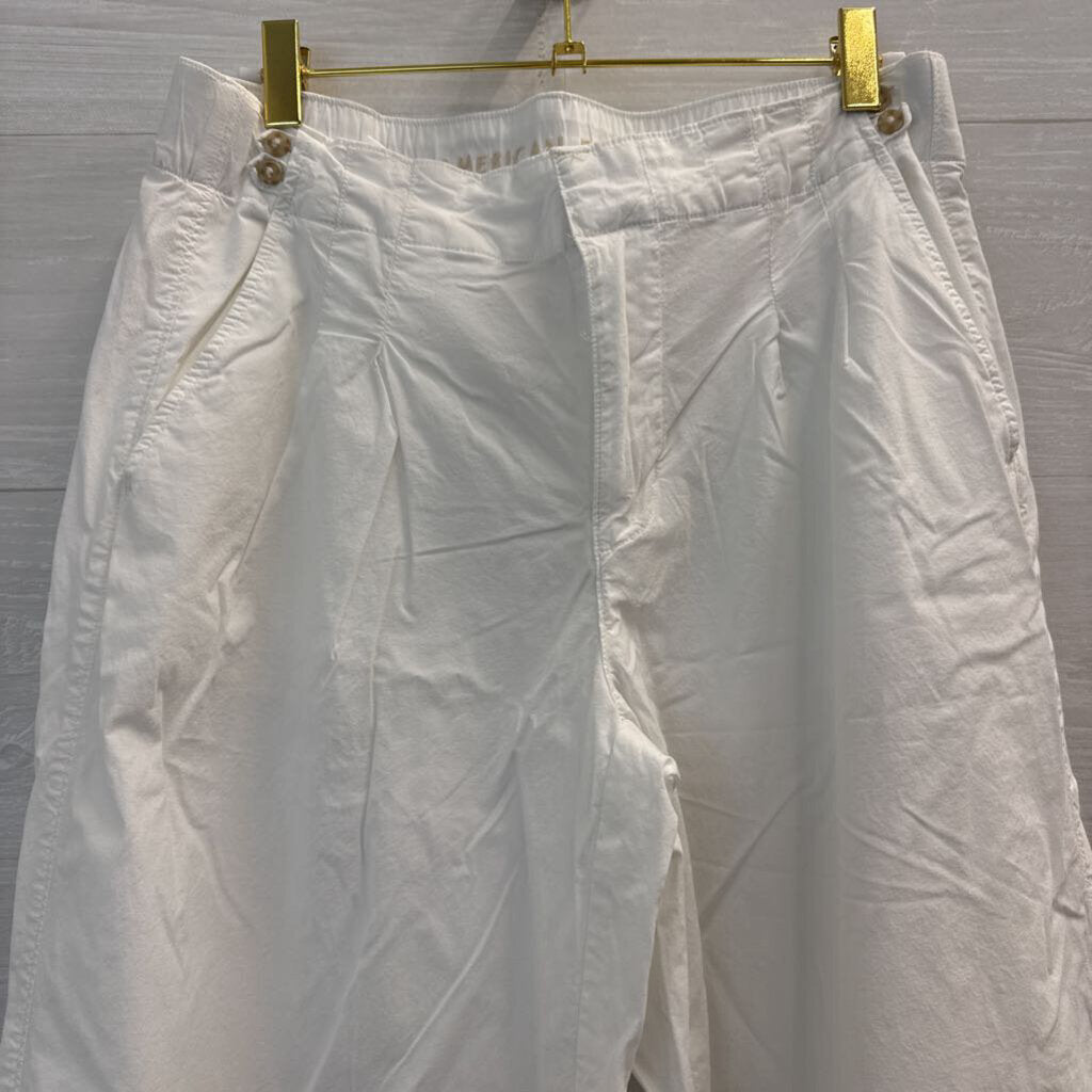 American Eagle White Wide Leg Trouser Pants 4