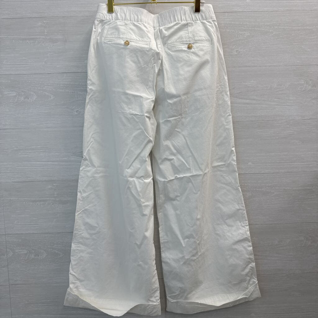 American Eagle White Wide Leg Trouser Pants 4