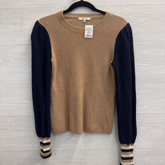 Madewell Brown/ Navy Knit Long Sleeve Sweater Top XXS