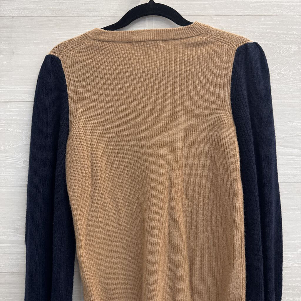 Madewell Brown/ Navy Knit Long Sleeve Sweater Top XXS