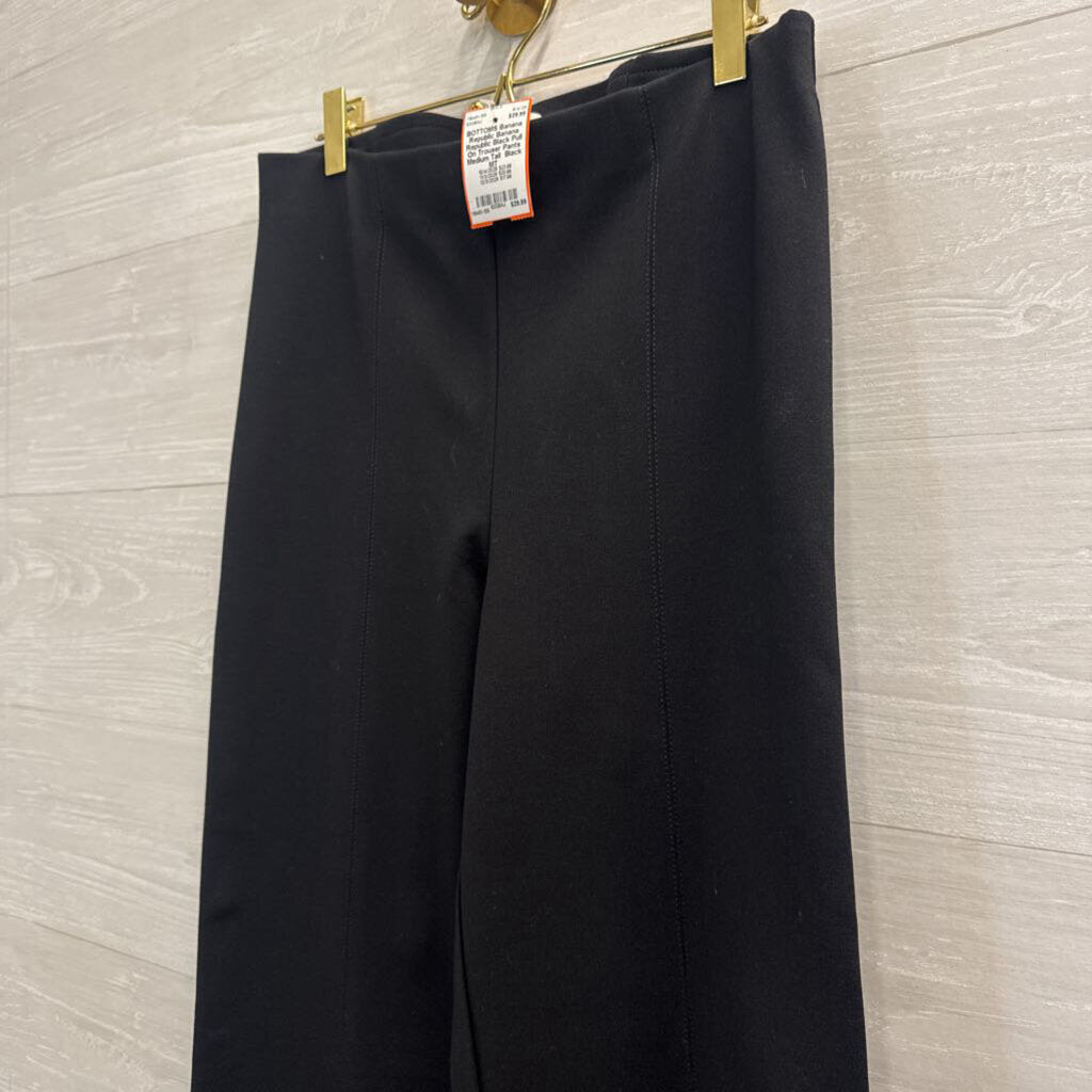 Banana Republic Black Pull On Trouser Pants Medium Tall