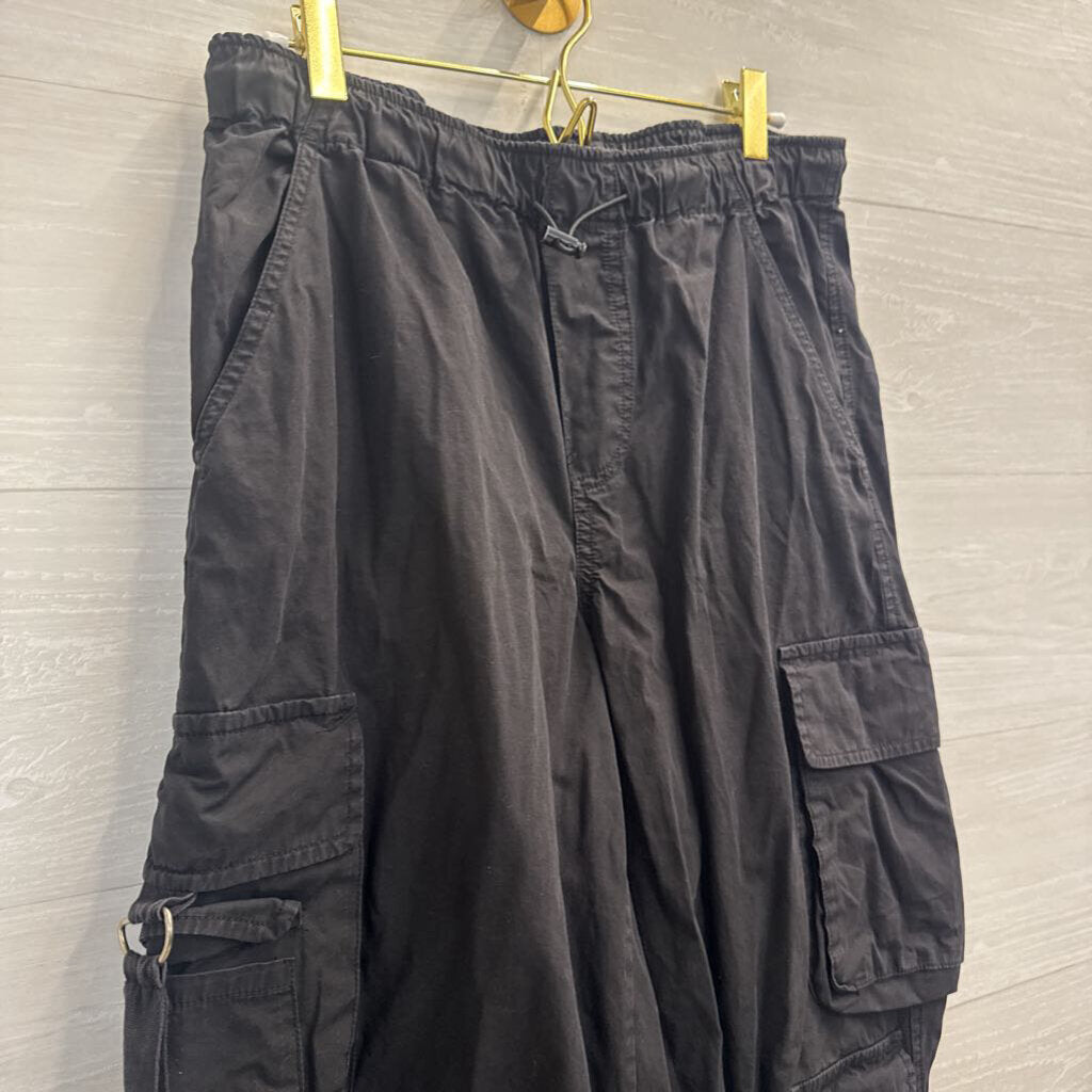 Lucky Brand Black Wide Leg Cargo Pull On Pants Extra Small