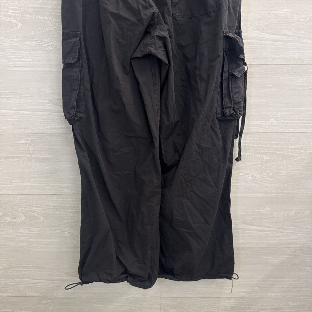 Lucky Brand Black Wide Leg Cargo Pull On Pants Extra Small