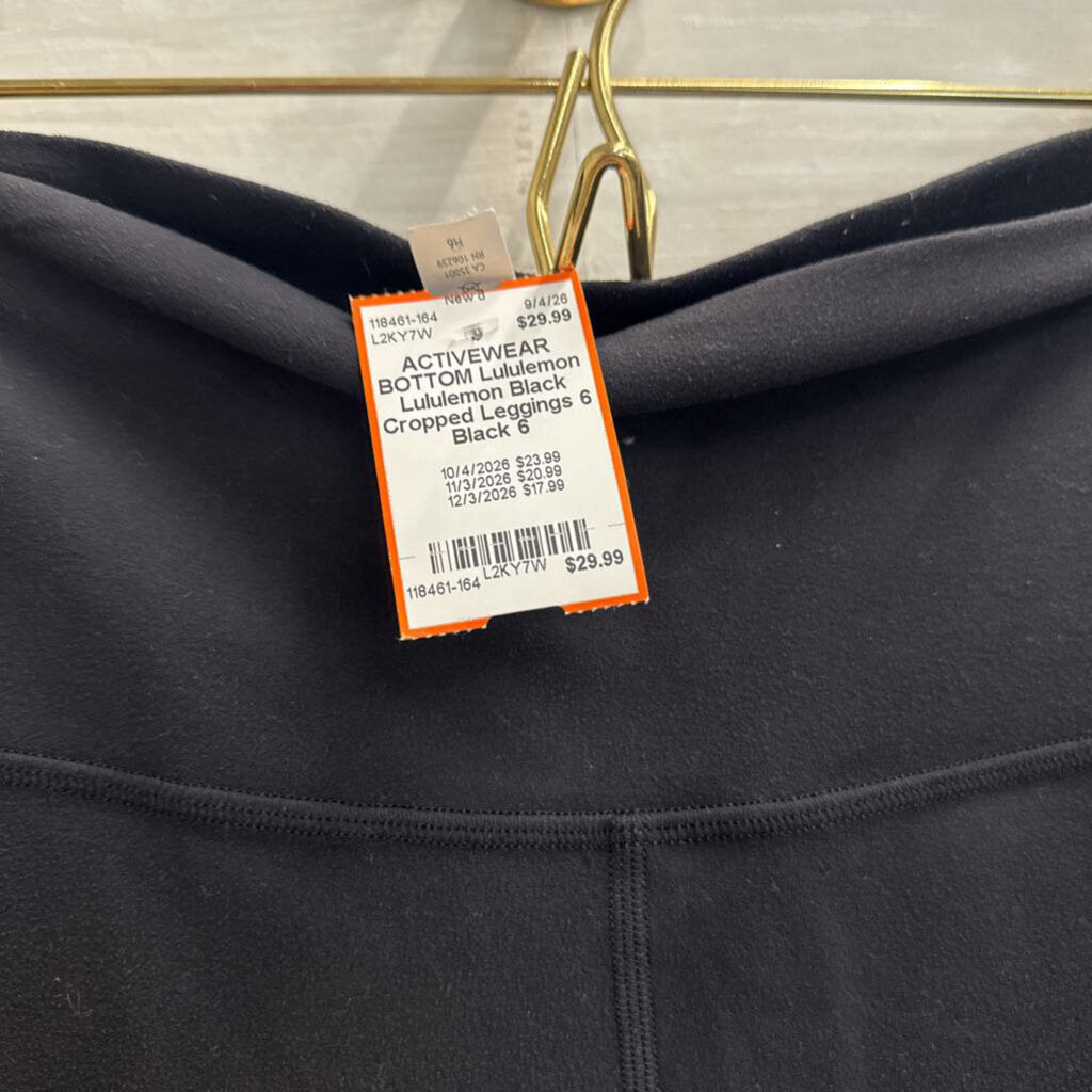 Lululemon Black Cropped Leggings 6