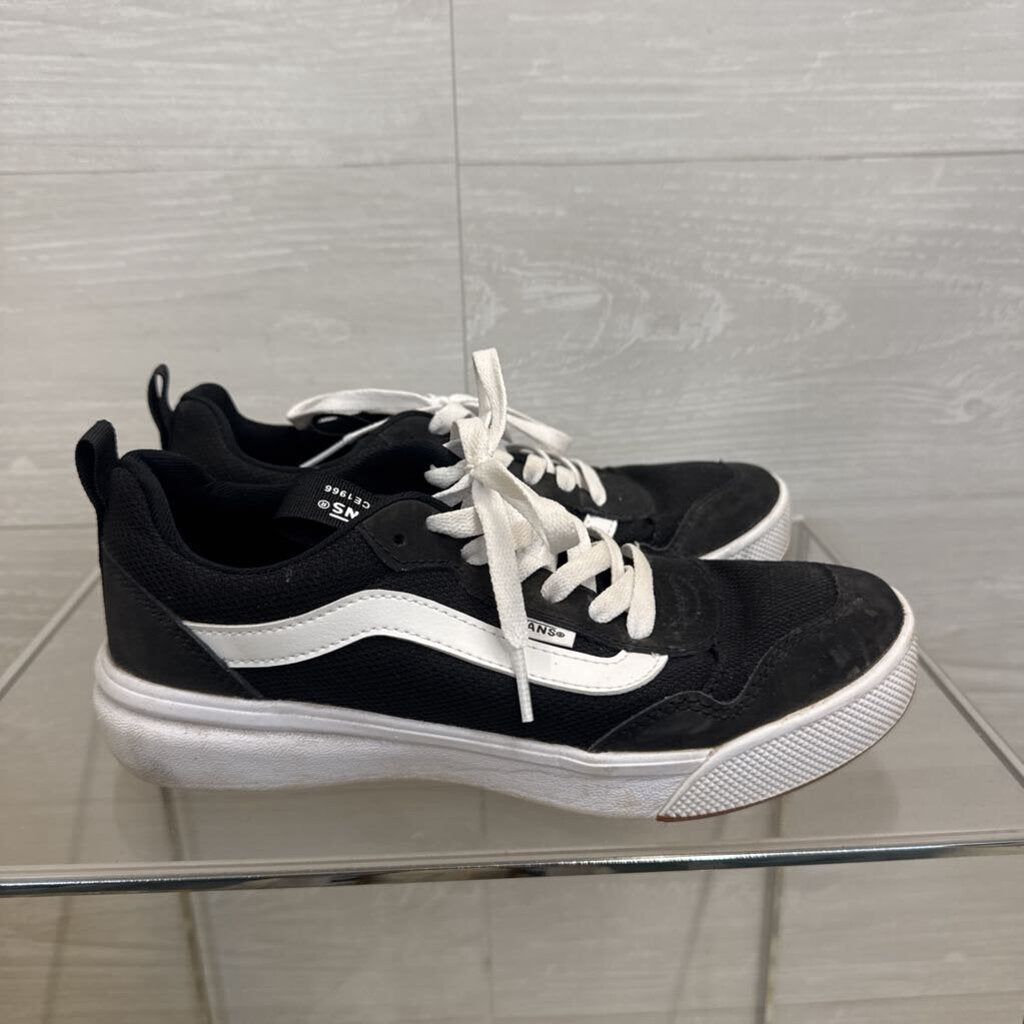Vans Black/ White Range EXP Suede Canvas Sneakers 8
