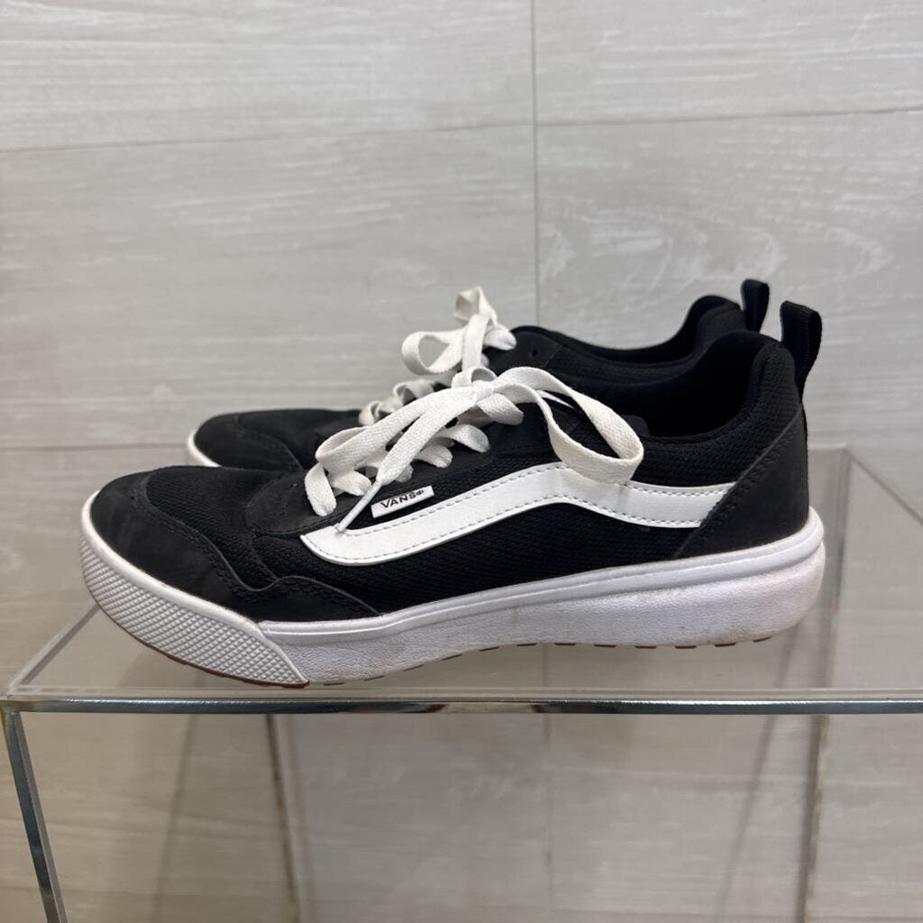 Vans Black/ White Range EXP Suede Canvas Sneakers 8