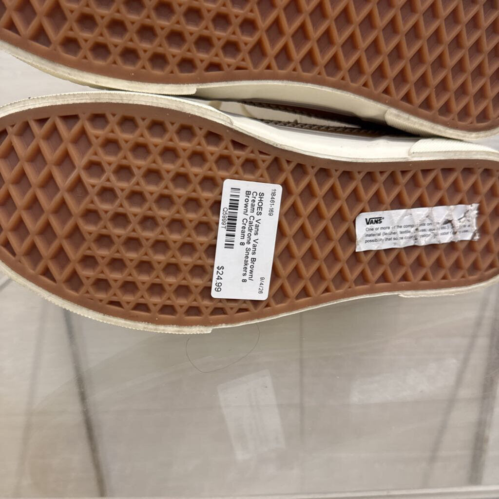 Vans Brown/ Cream Caldrone Sneakers 8