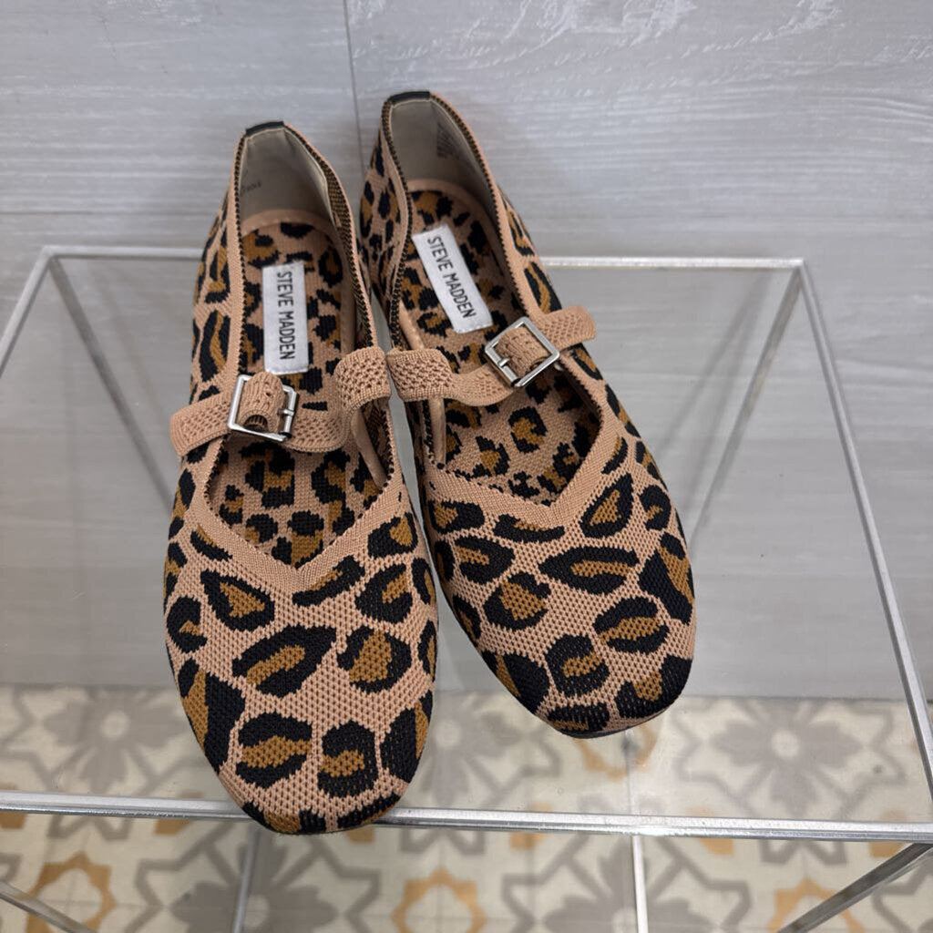 Steve Madden Leopard Print Mary Janes Flats 7.5